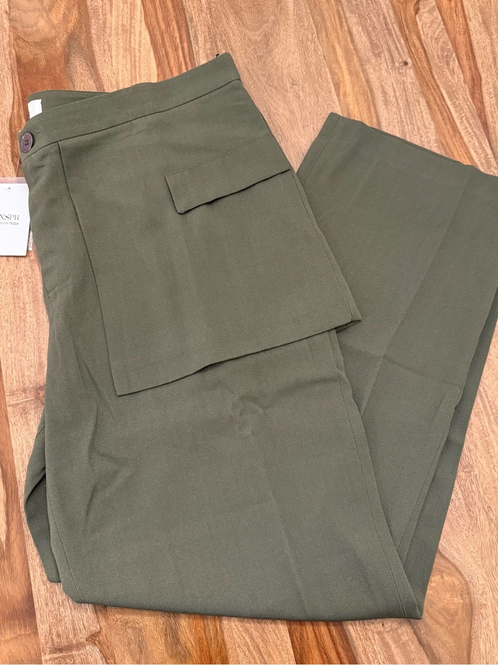 INSPR-D BY TEZZA Olive Green Utility or Dress Pants